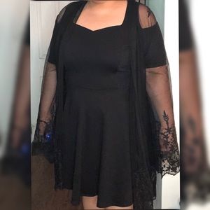 BOOHOO BLACK SHEER COVERUP